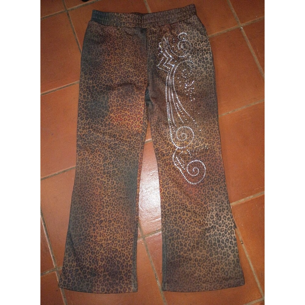 Praying Brown Cheetah Rhinestone Lounge Pants
by Praying